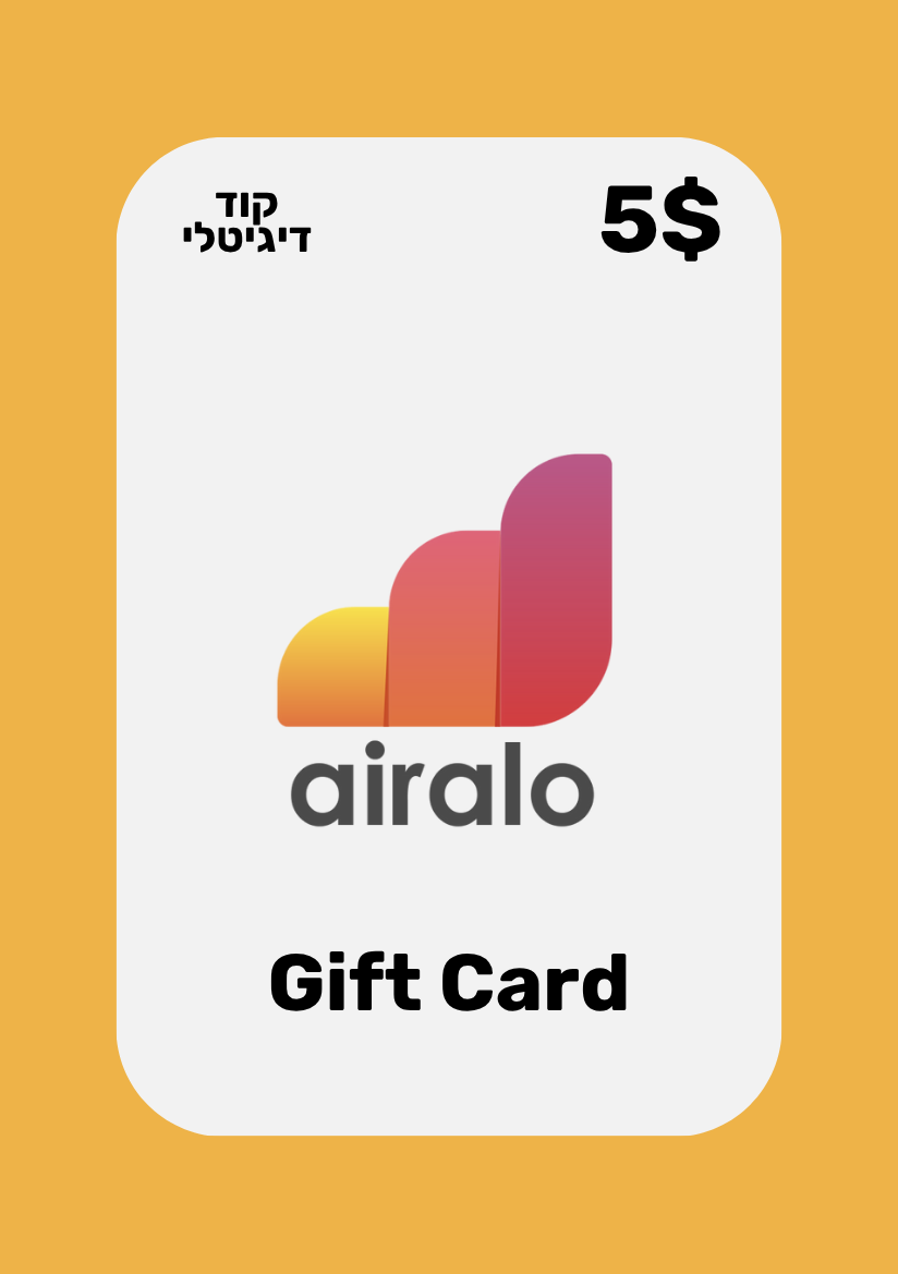 Airalo eSIM Gift Card | חבילות גיפט קארד אייראלו