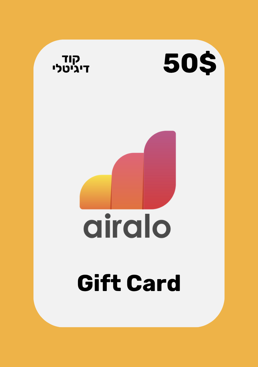 Airalo eSIM Gift Card | חבילות גיפט קארד אייראלו