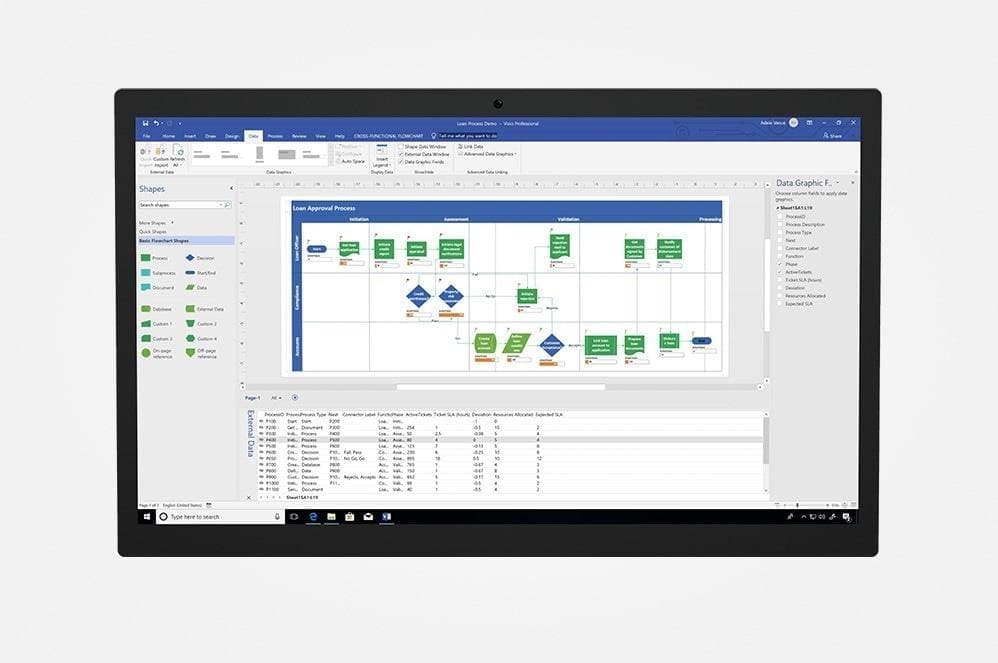 ויז'יו Microsoft Visio Professional 2019 - רישיון למחשב - EXON