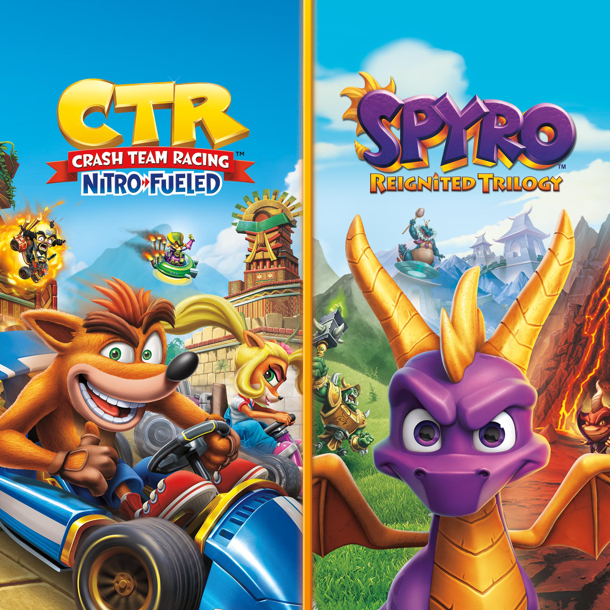 Crash™ Team Racing Nitro-Fueled + Spyro™ Game Bundle - Xbox - EXON