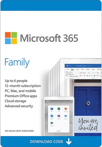 Microsoft Office 365 Family - מיקרוסופט אופיס 365 משפחתי | מנוי לשנה עבור 6 משתמשים - EXON - גיימינג ותוכנות - משחקים ותוכנות למחשב ולאקס בוקס!
