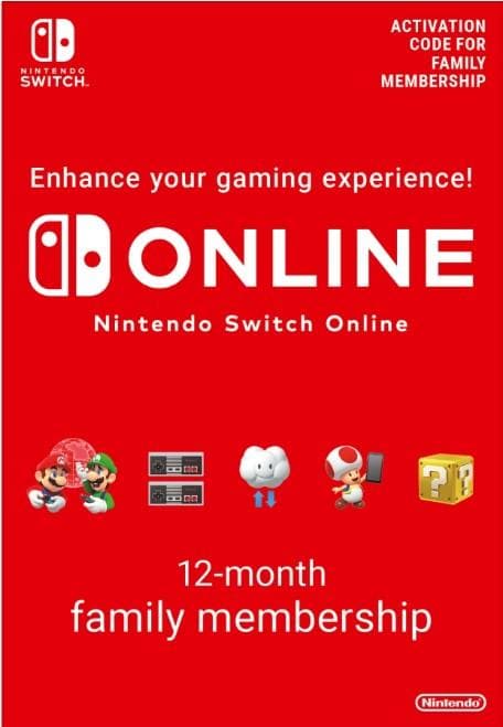 Nintendo Switch Online (Family Membership) מנוי נינטנדו סוויץ' אונליין לחשבון משפחתי